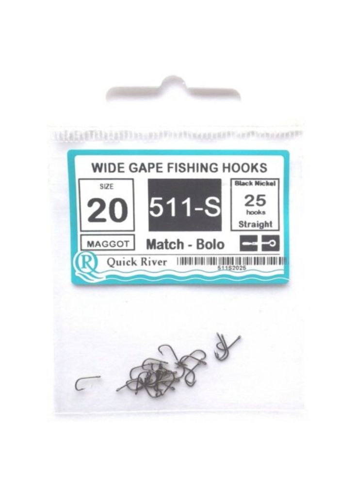Minihooks for Match-Bolo #511, size #20, 25 hooks per pack (Quick