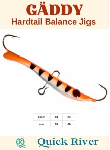 Hardtail Balance Jig GÄDDY, 18 gram, 60 mm. (Quick River)